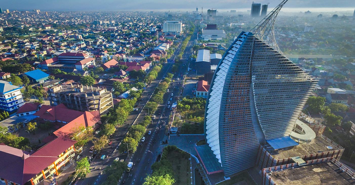 View of Makassar city, Sulawesi